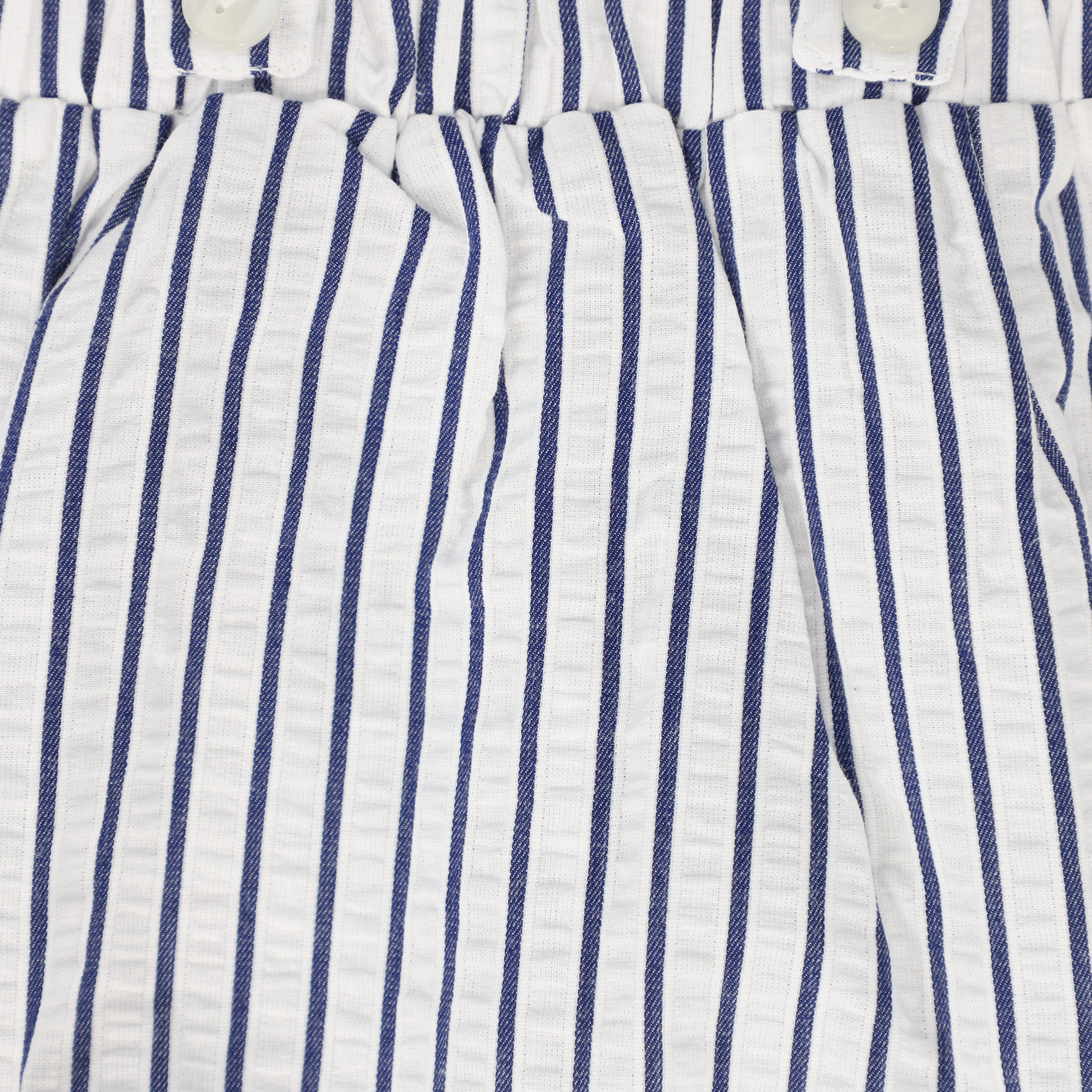 BACE COLLECTION NAVY/WHITE THICK STRIPED SUSPENDER SHORTS [FINAL SALE] - Image 3