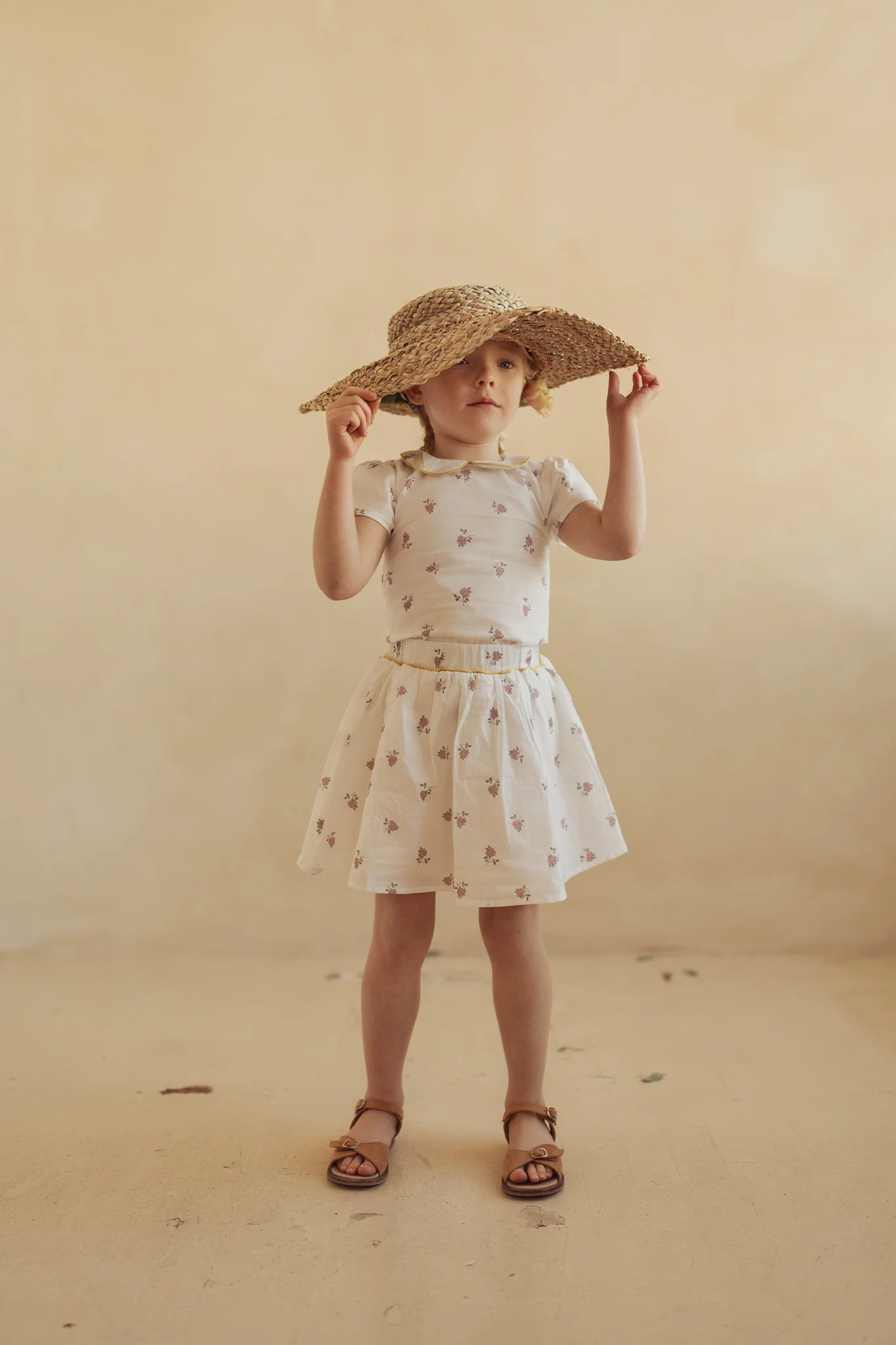 BAMBOO FLORAL SMALL PRINT SS TOP [FINAL SALE] - Image 4