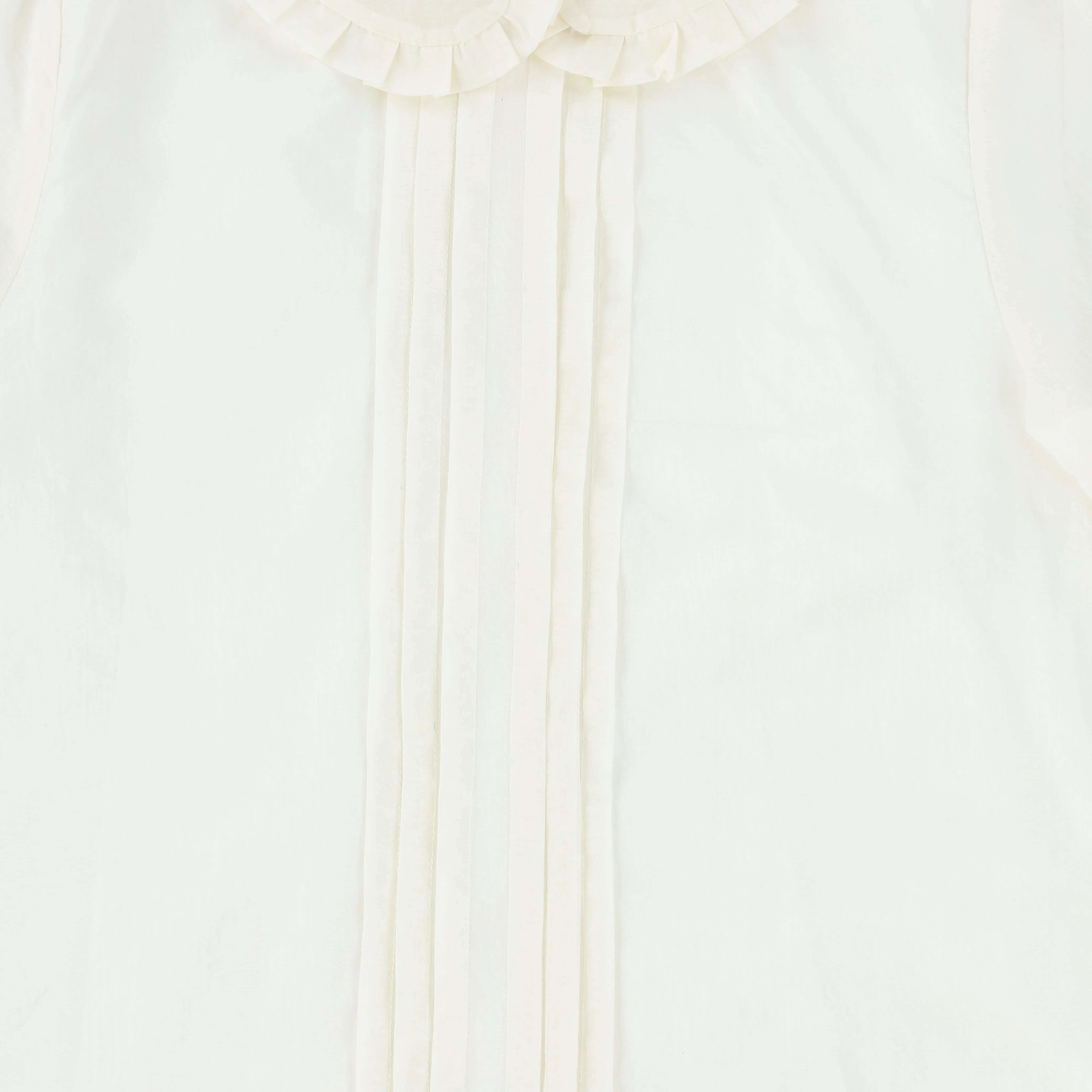 BAMBOO IVORY ORGANZA COLLARED DRESS [FINAL SALE] - Image 3