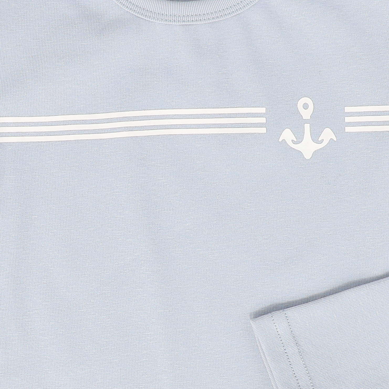 BAMBOO LIGHT BLUE ANCHOR EMBLEM LS TEE [FINAL SALE] - Image 3