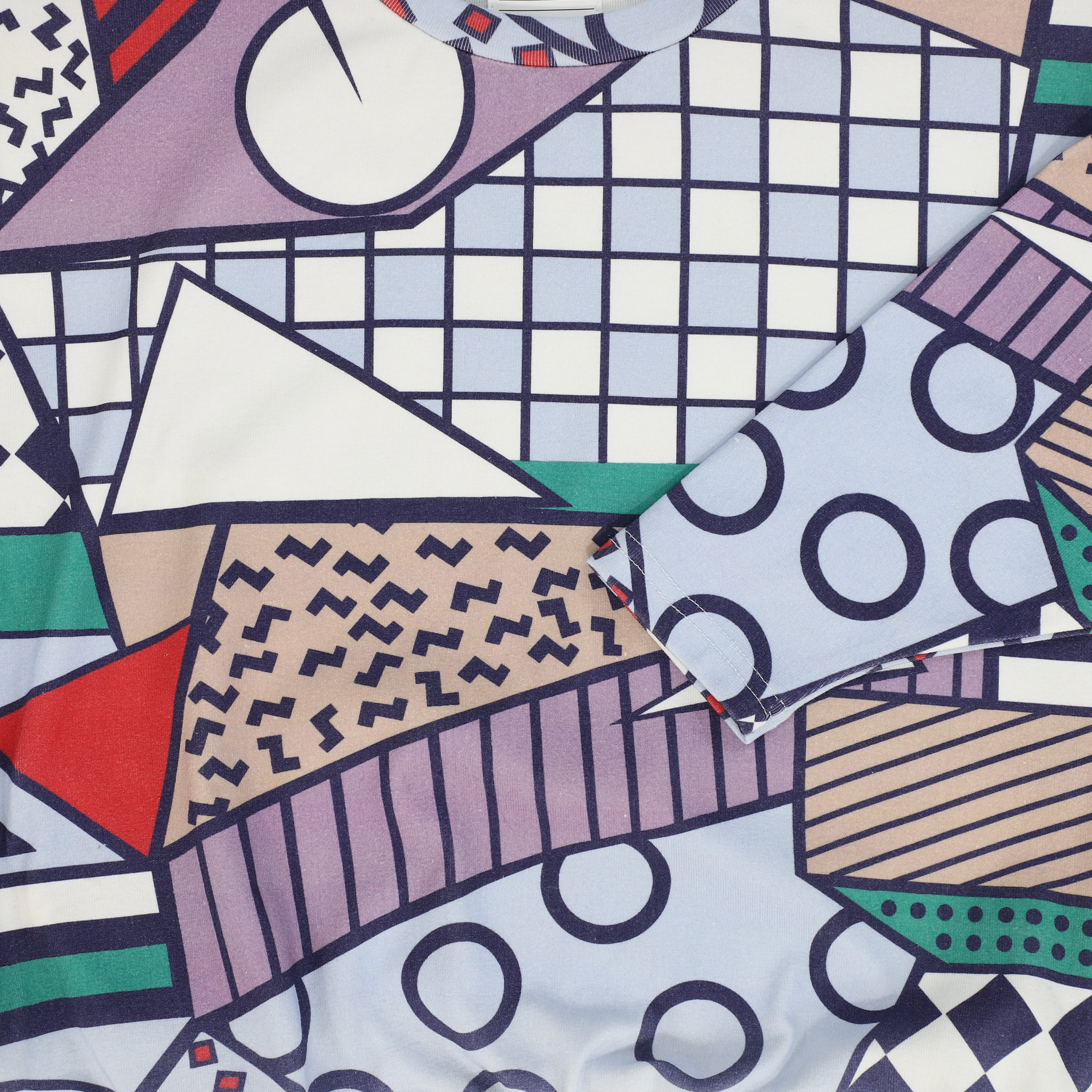 BAMBOO MULTI COLORED ABSTRACT PRINT TOP [FINAL SALE] - Image 3